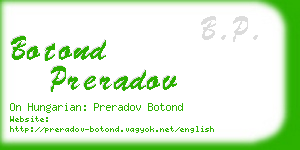 botond preradov business card